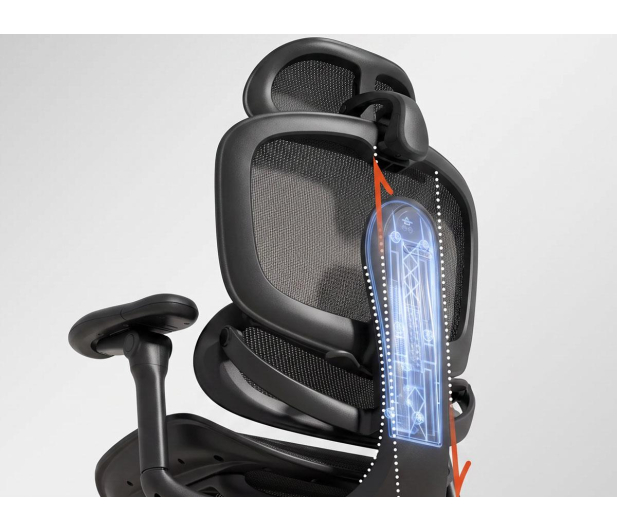Sihoo DORO C300 PRO V2 czarny z podnóżkiem - 1598806 - zdjęcie 6
